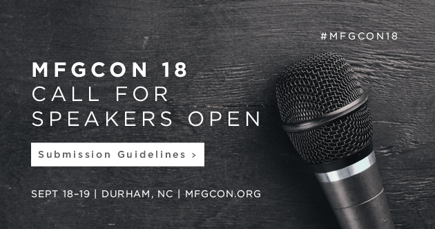 mfgCON 2018: Call for Speakers Open