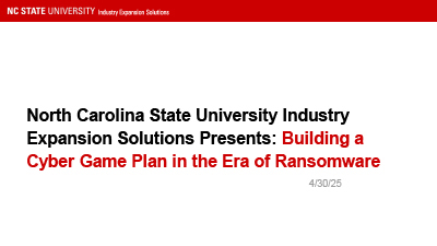 Building a Cyber Game Plan in the Era of Ransomware